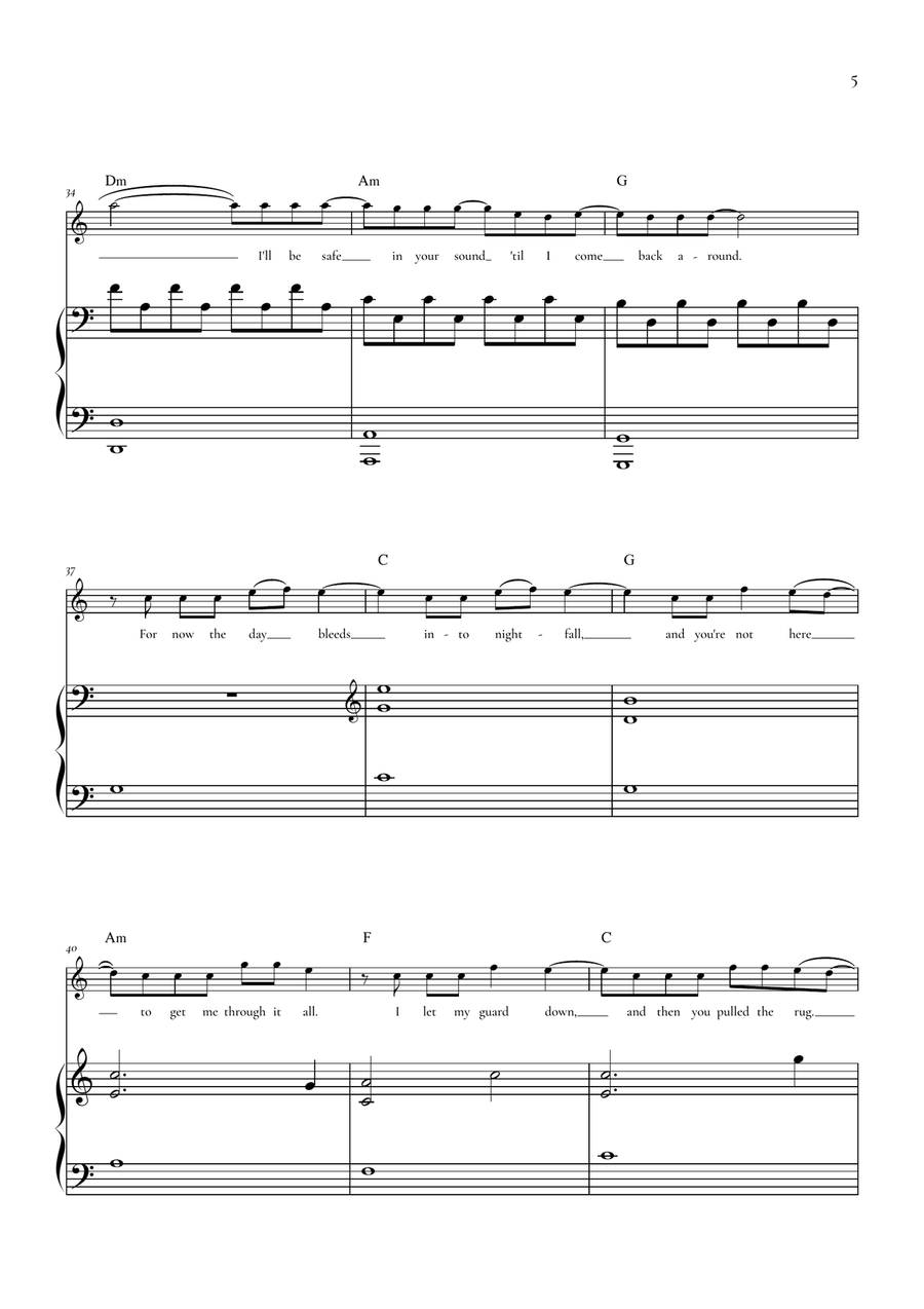 Someone You Loved by Lewis Capaldi Chamber Music - Digital Sheet Music page 5