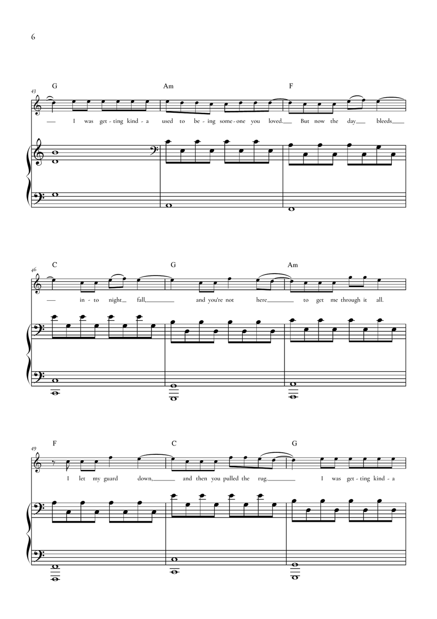 Someone You Loved by Lewis Capaldi Chamber Music - Digital Sheet Music page 6