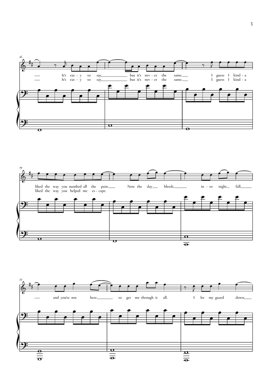 Someone You Loved by Lewis Capaldi Chamber Music - Digital Sheet Music page 3