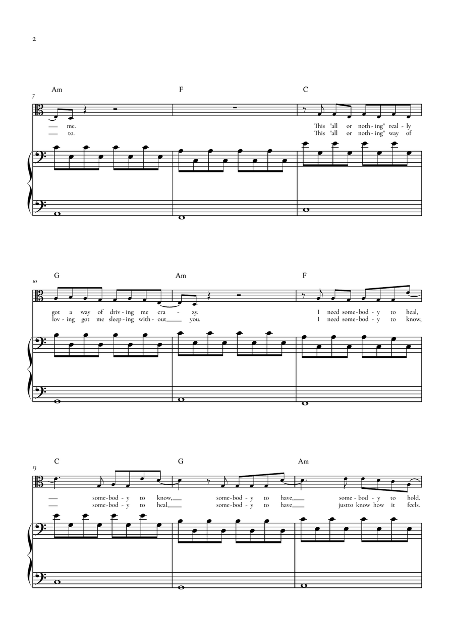 Someone You Loved by Lewis Capaldi Chamber Music - Digital Sheet Music page 2