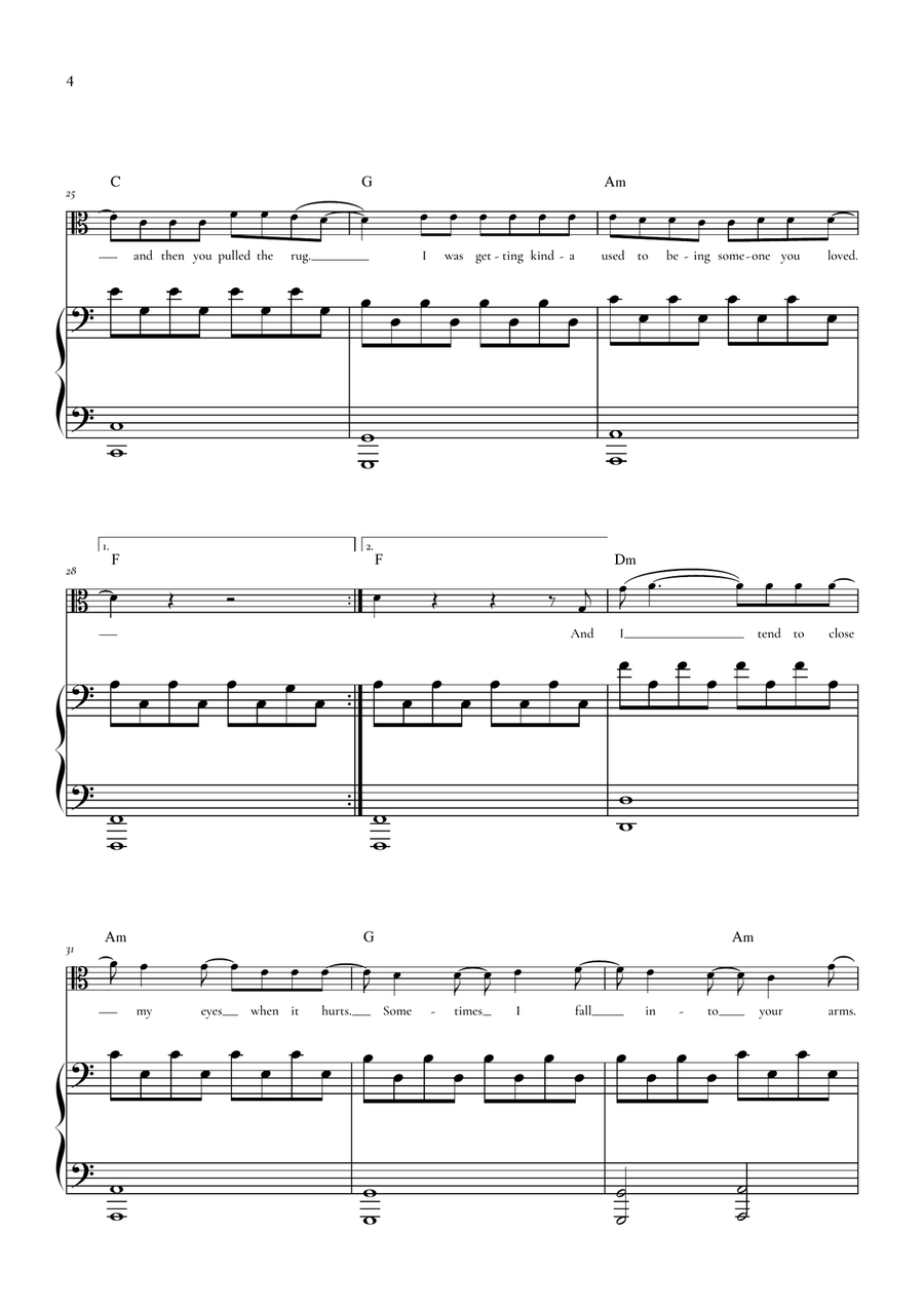 Someone You Loved by Lewis Capaldi Chamber Music - Digital Sheet Music page 4