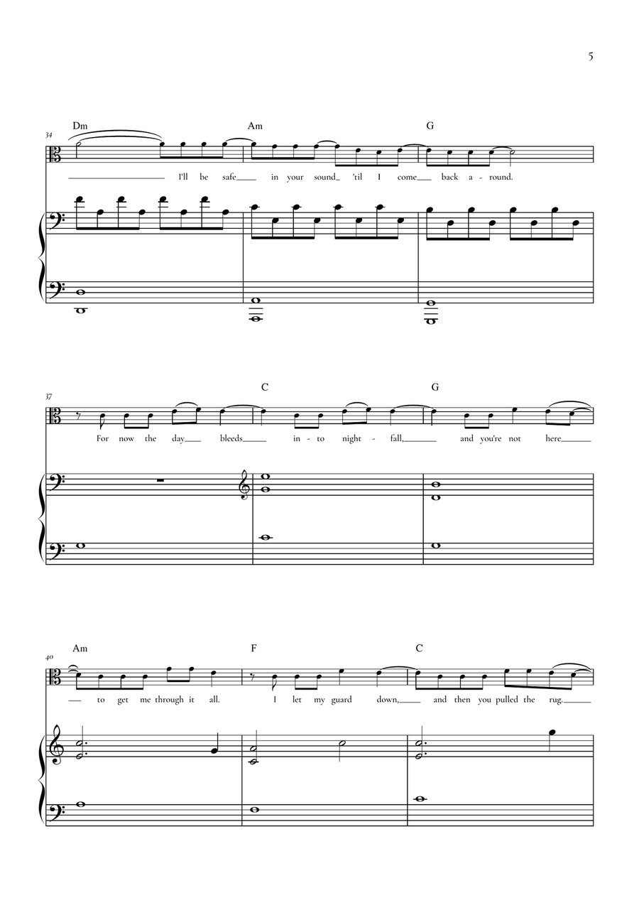 Someone You Loved by Lewis Capaldi Chamber Music - Digital Sheet Music page 5