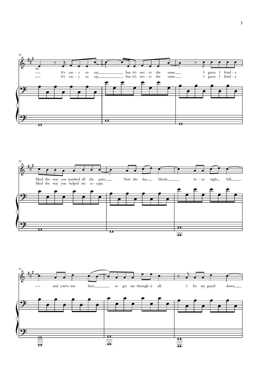 Someone You Loved by Lewis Capaldi Chamber Music - Digital Sheet Music page 3