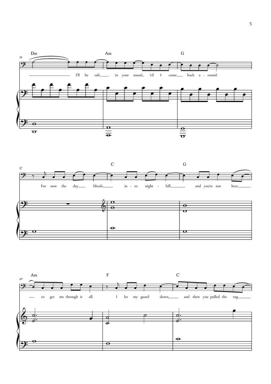 Someone You Loved by Lewis Capaldi Chamber Music - Digital Sheet Music page 5