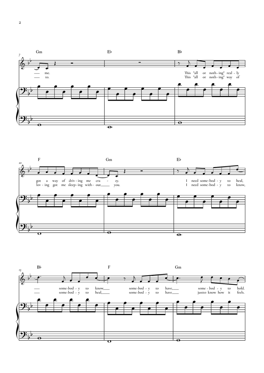 Someone You Loved by Lewis Capaldi Piano, Vocal - Digital Sheet Music page 2