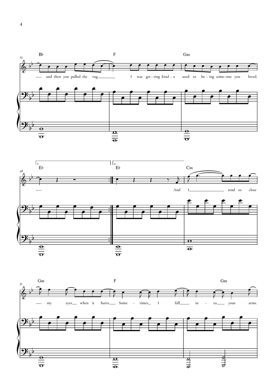 Someone You Loved by Lewis Capaldi Piano, Vocal - Digital Sheet Music page 4