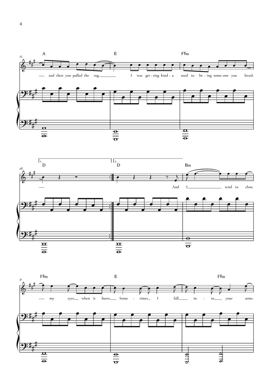 Someone You Loved by Lewis Capaldi Piano, Vocal - Digital Sheet Music page 4