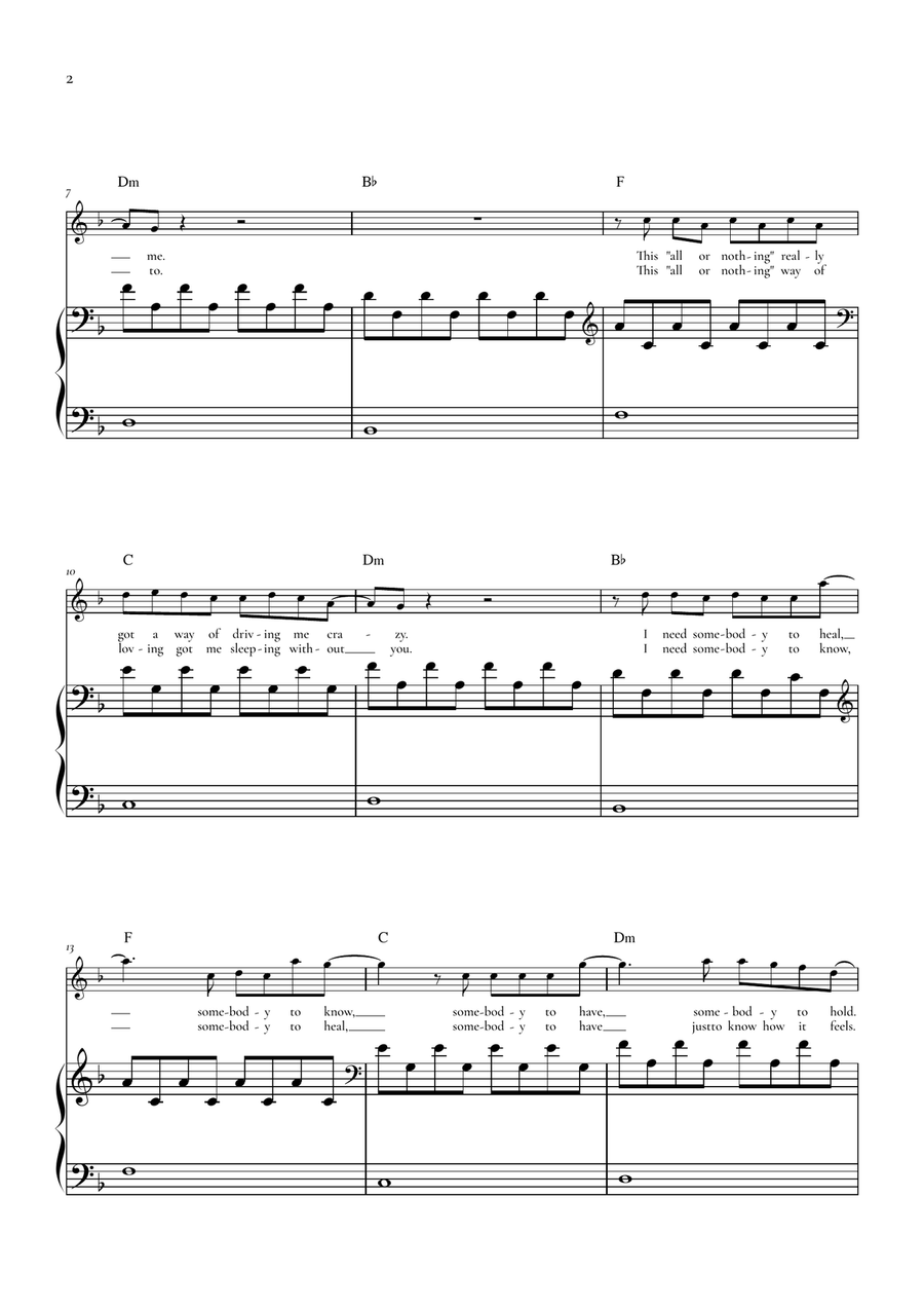 Someone You Loved by Lewis Capaldi Piano, Vocal - Digital Sheet Music page 2