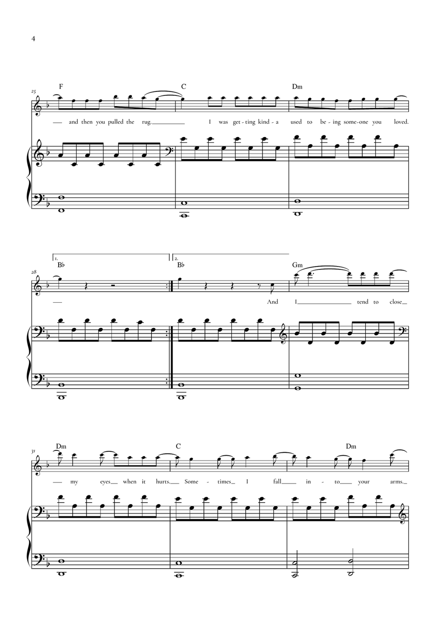 Someone You Loved by Lewis Capaldi Piano, Vocal - Digital Sheet Music page 4