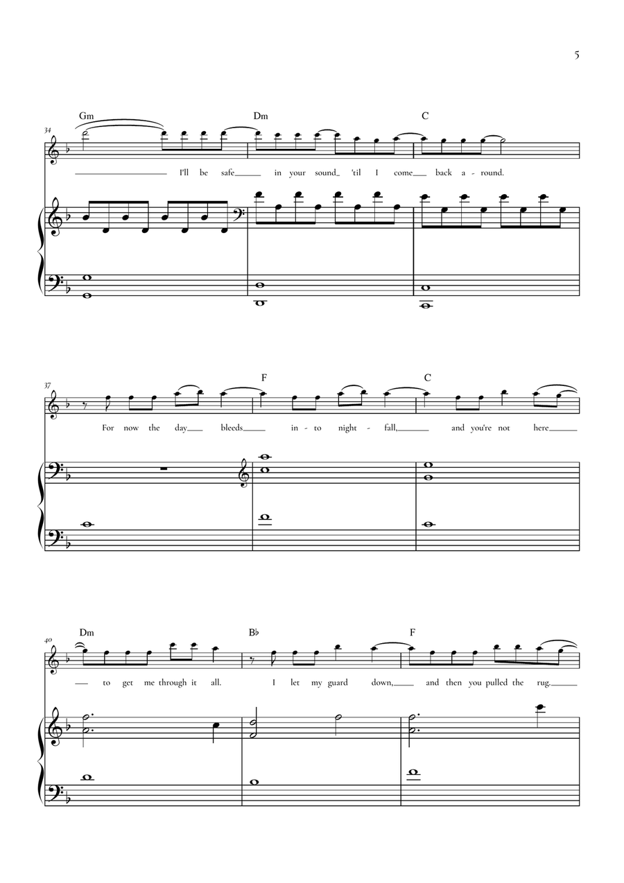 Someone You Loved by Lewis Capaldi Piano, Vocal - Digital Sheet Music page 5