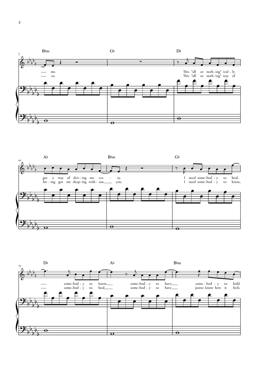 Someone You Loved by Lewis Capaldi Piano, Vocal - Digital Sheet Music page 2