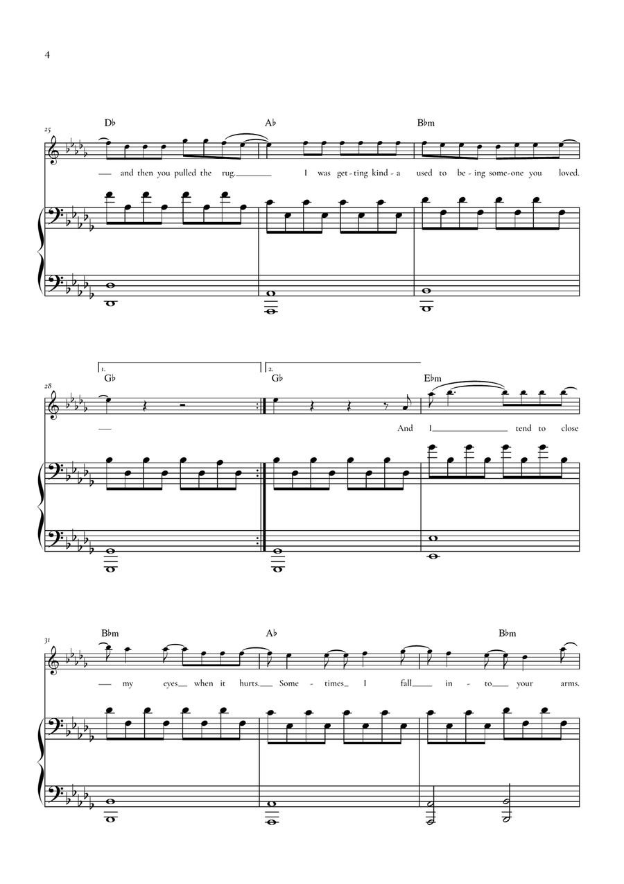 Someone You Loved by Lewis Capaldi Piano, Vocal - Digital Sheet Music page 4