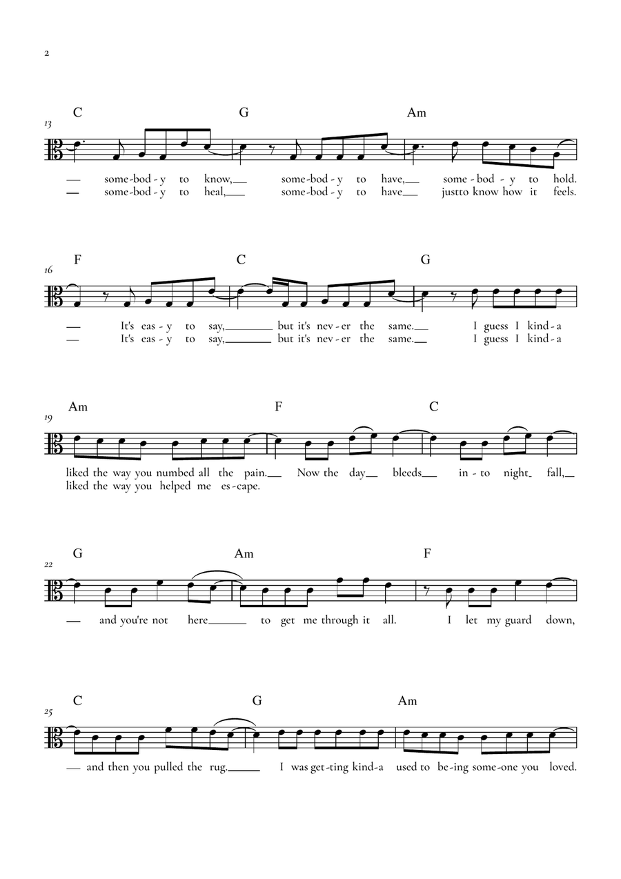 Someone You Loved by Lewis Capaldi Chamber Music - Digital Sheet Music page 2