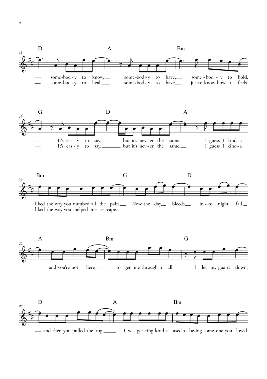 Someone You Loved by Lewis Capaldi Chamber Music - Digital Sheet Music page 2