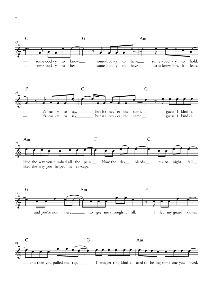 Someone You Loved by Lewis Capaldi Chamber Music - Digital Sheet Music page 2