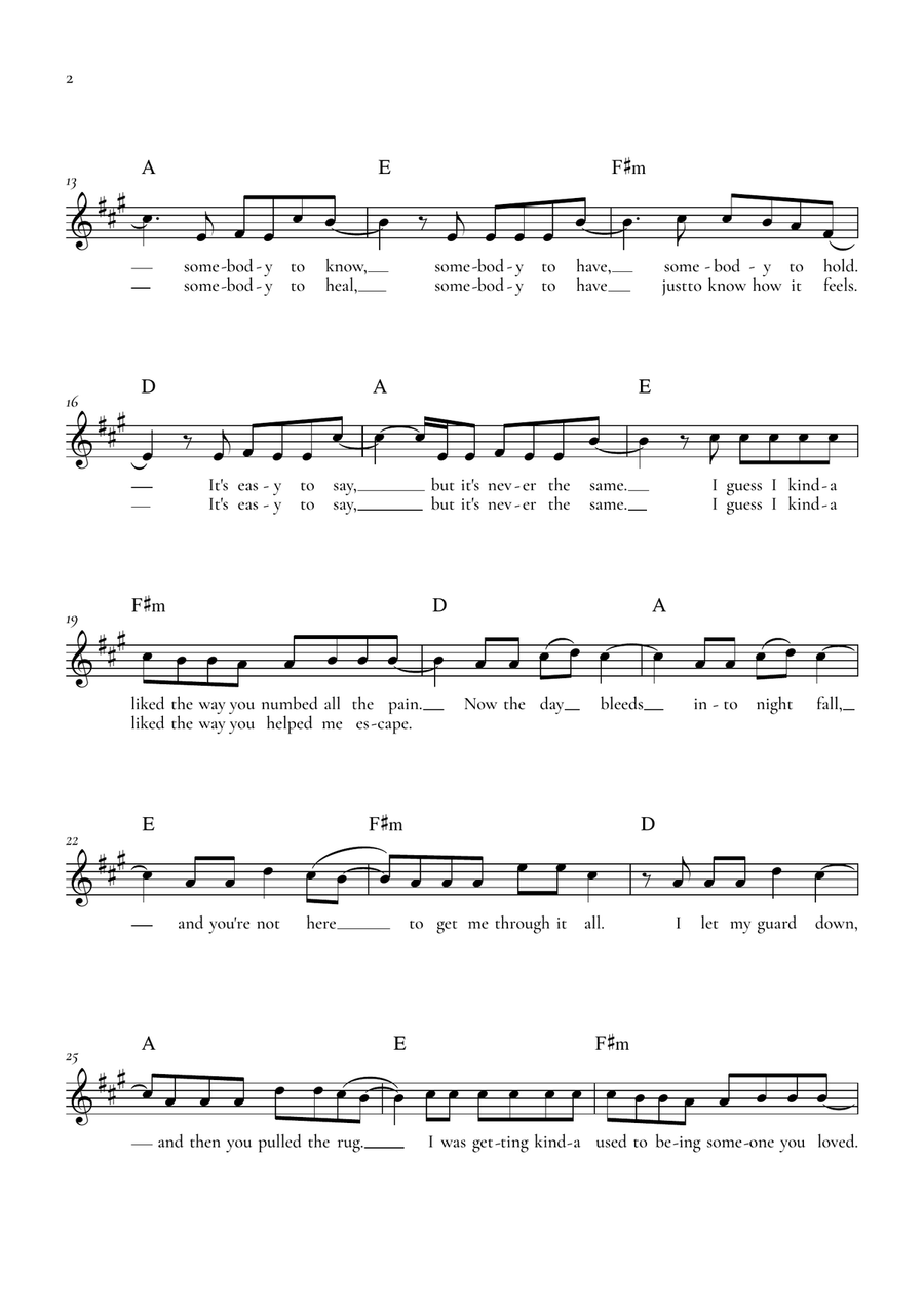 Someone You Loved by Lewis Capaldi Chamber Music - Digital Sheet Music page 2