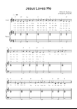 Jesus Loves Me - Violin & Piano in C With Chords & Lyric - Easy