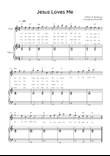 Jesus Loves Me - Flute & Piano in C With Chords & Lyric - Easy