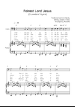 Fairest Lord Jesus (Crusaders' Hymn) - Cello & Piano in C With Chords & Lyric - Easy