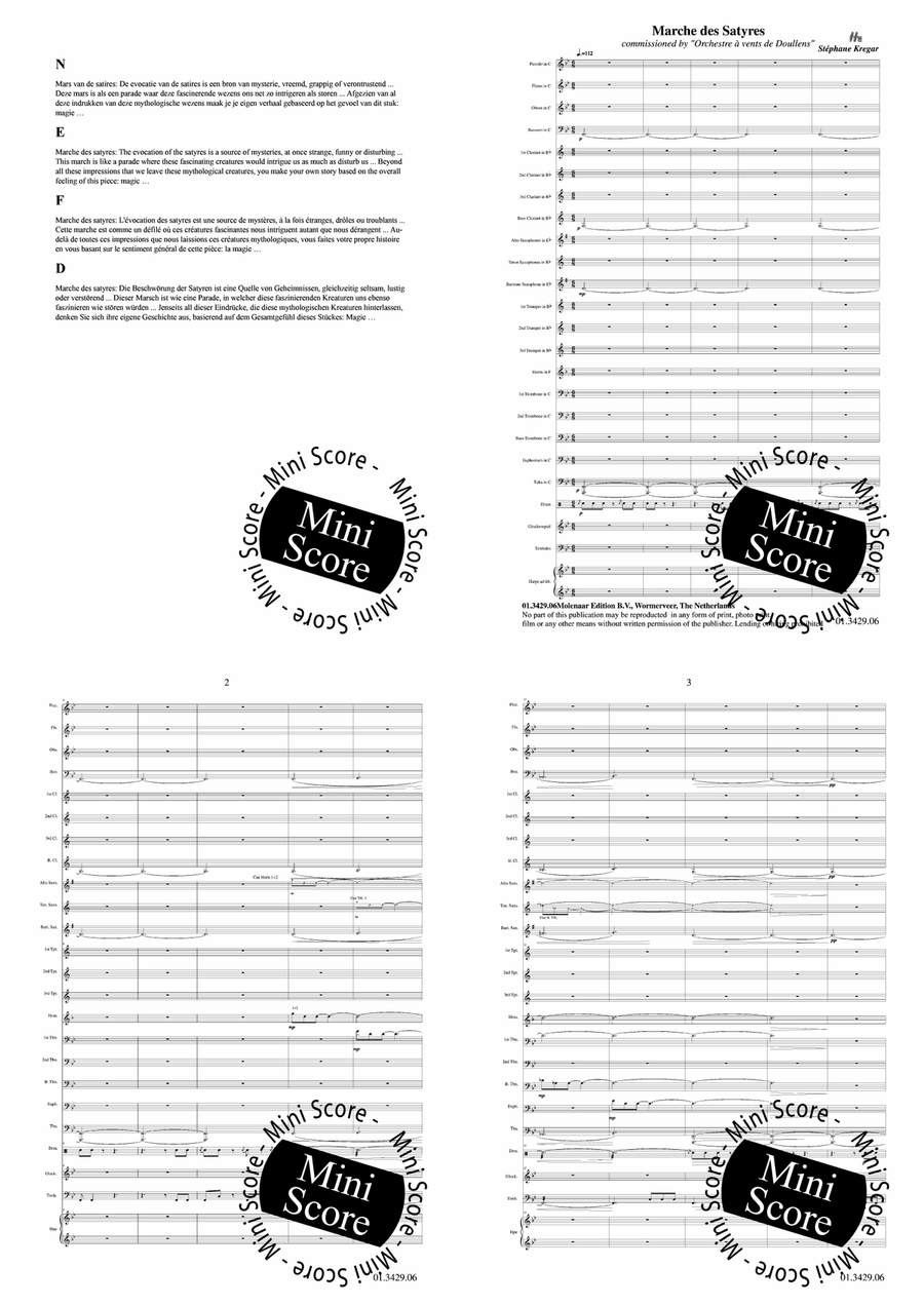 Marche des Satyres Concert Band - Sheet Music page 3