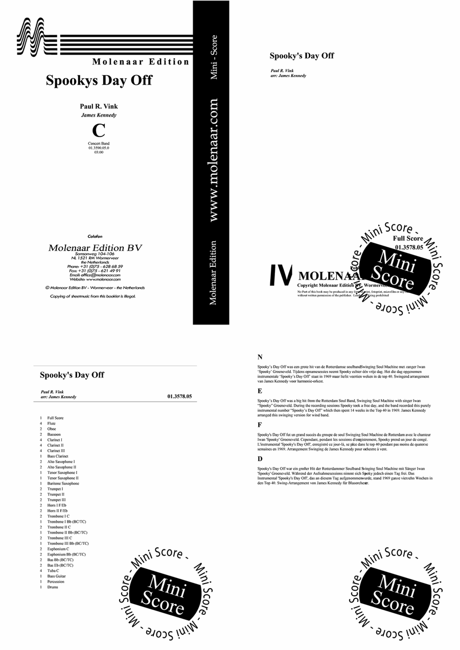 Spooky's Day Off Concert Band - Sheet Music page 2