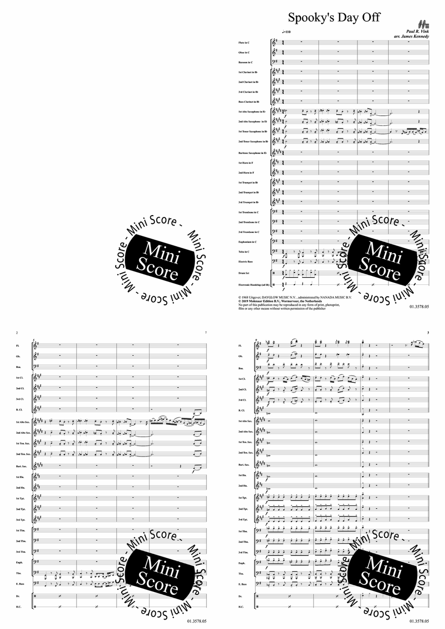 Spooky's Day Off Concert Band - Sheet Music page 3