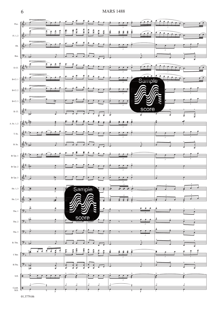 Mars 1488 Concert Band - Sheet Music page 8
