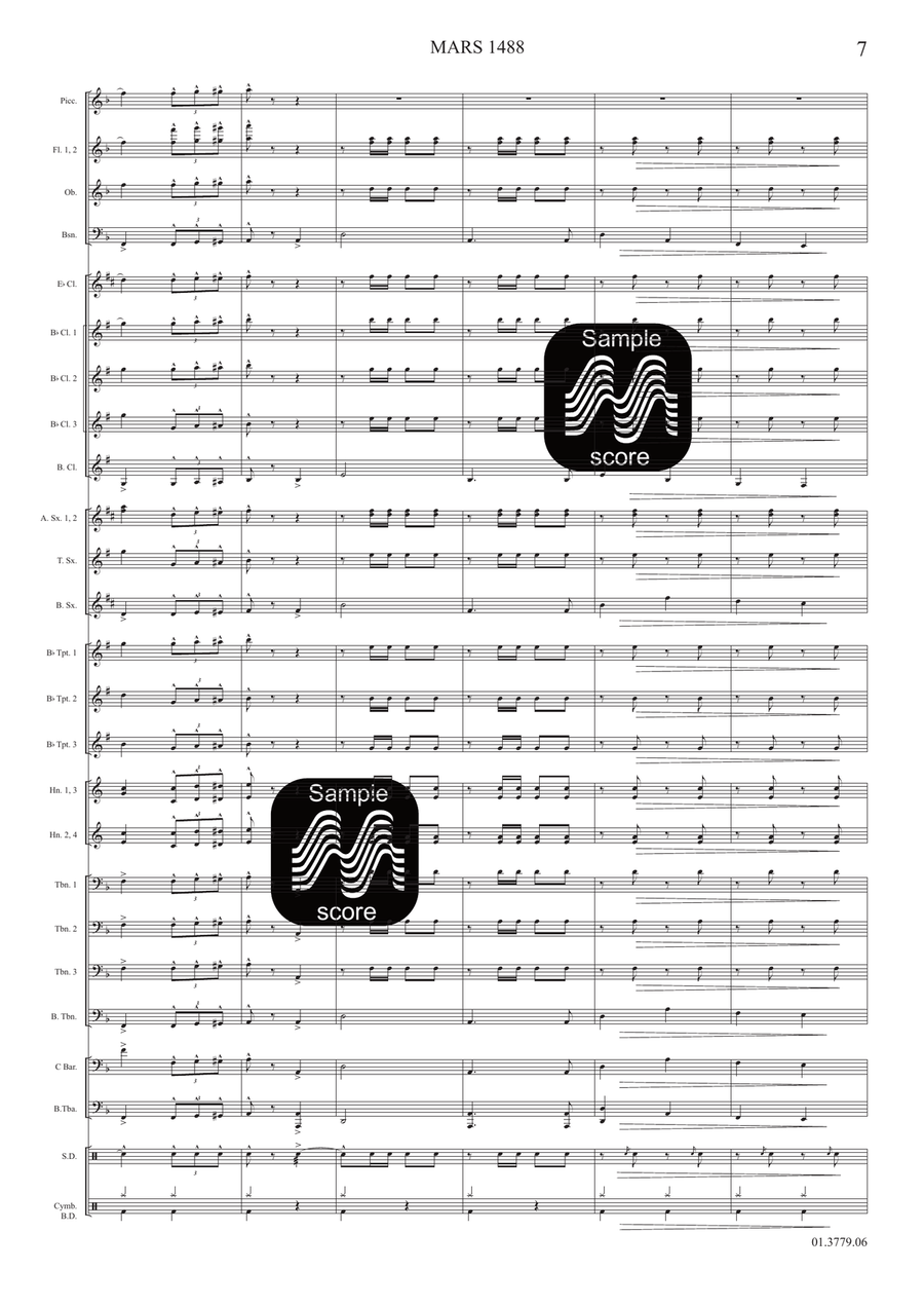 Mars 1488 Concert Band - Sheet Music page 9