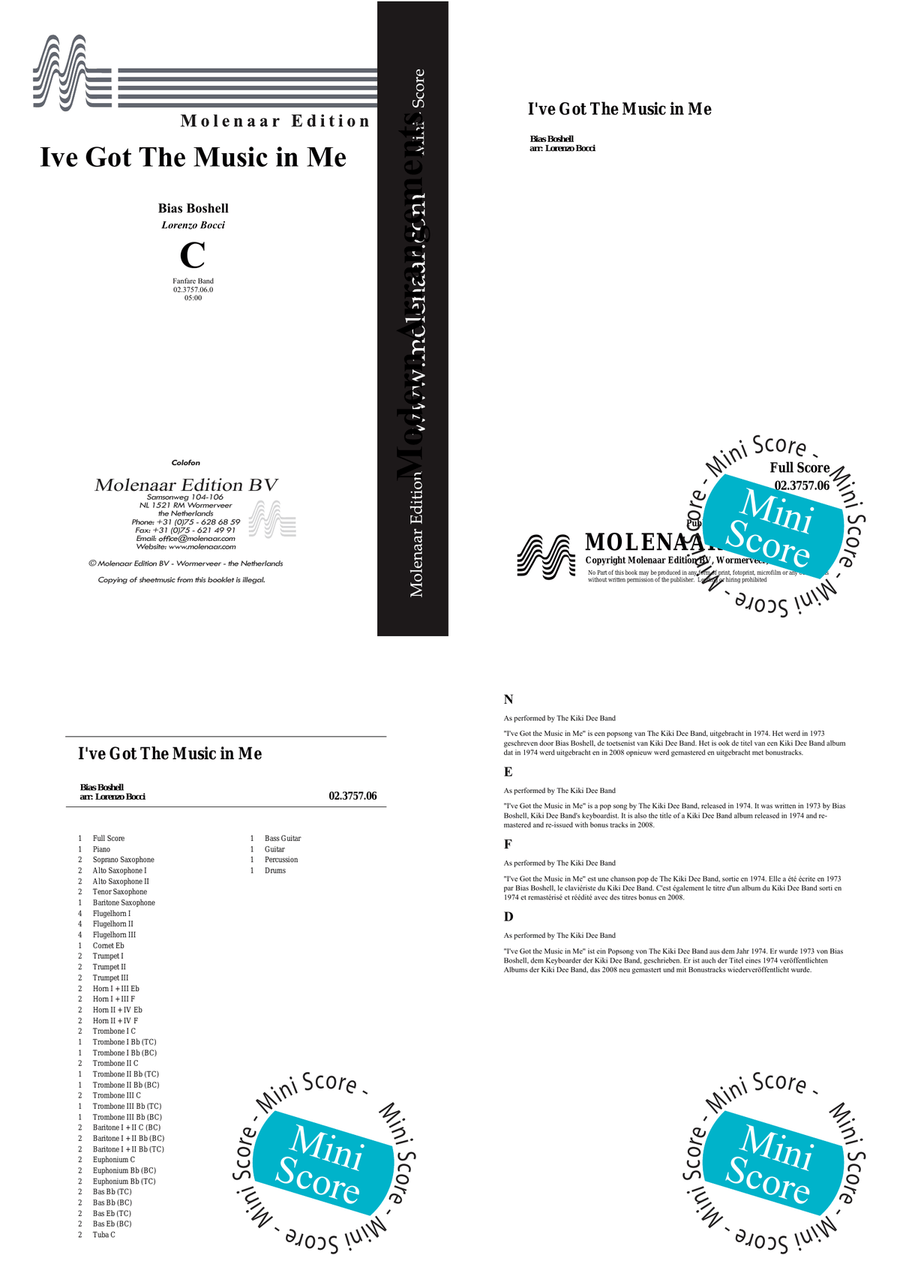 I've Got the Music in Me Fanfare Band - Sheet Music page 2