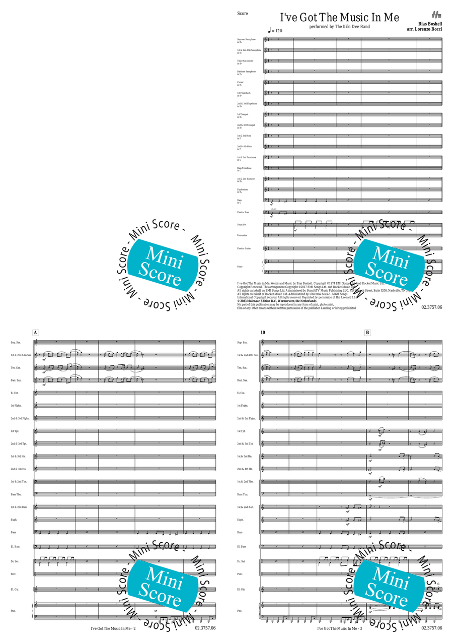 I've Got the Music in Me Fanfare Band - Sheet Music page 3