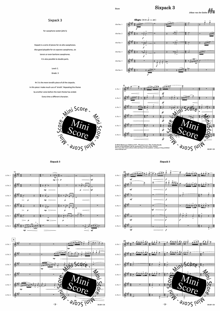 Sixpack 3 Saxophone - Sheet Music page 3
