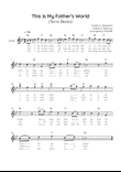 This Is My Father's World (Terra Beata) - Voice in Bb Lead Sheet With Chords & Lyrics - Easy