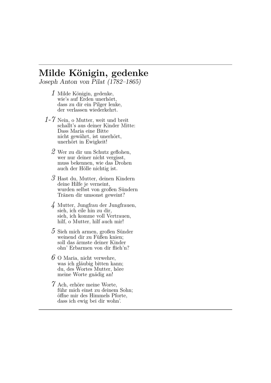 Milde Königin, gedenke (Betende Gemeinde 125; easy organ manualiter; Orgel leicht gesetzt) Organ - Digital Sheet Music page 6