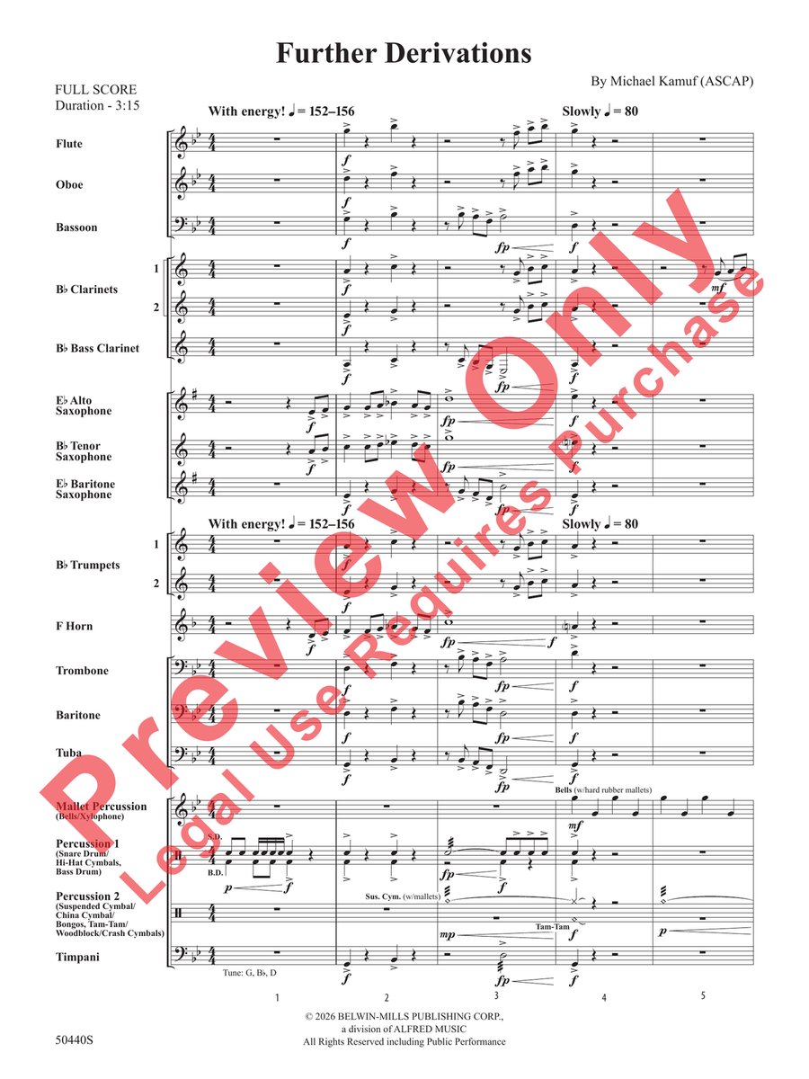 Further Derivations Concert Band - Sheet Music page 4