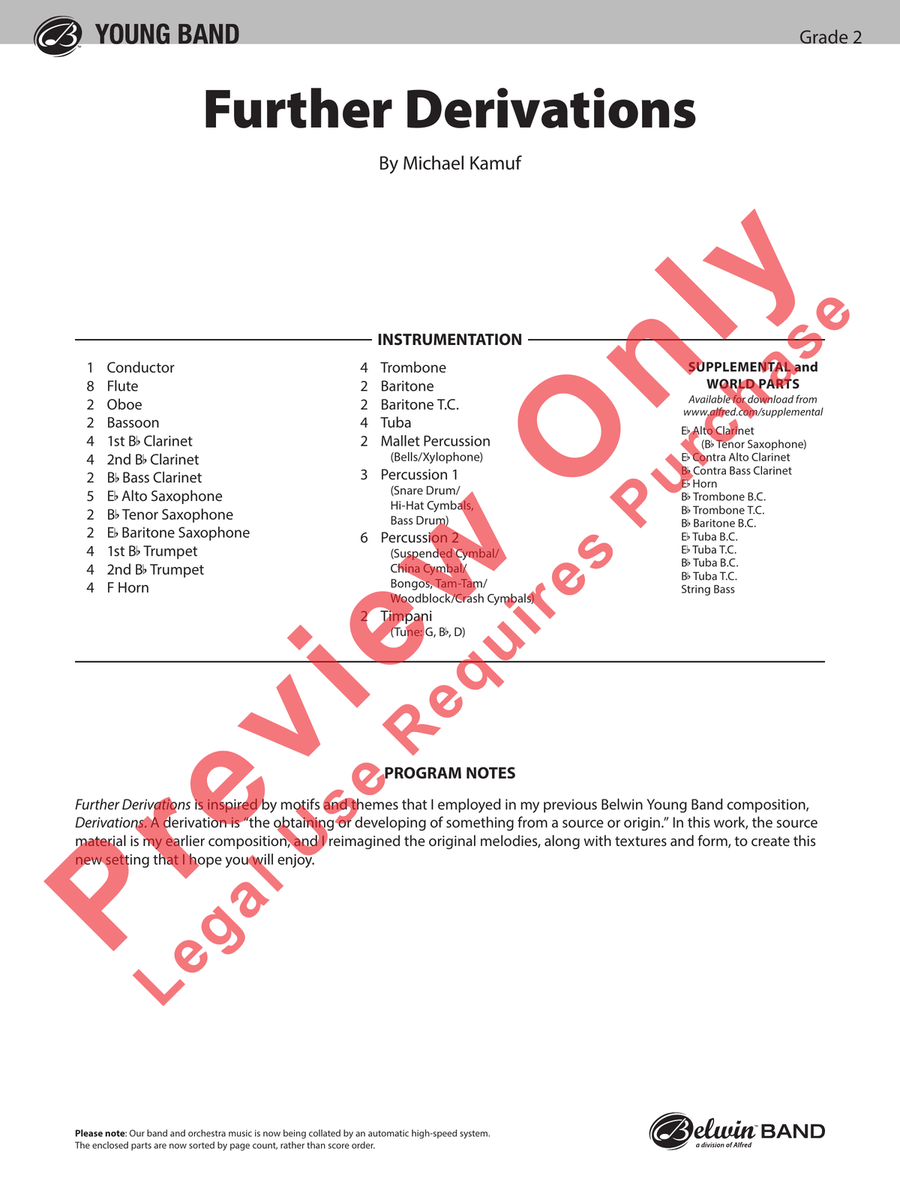 Further Derivations Concert Band - Sheet Music page 2