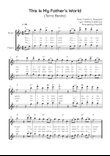 This Is My Father's World (Terra Beata) - Flute Duet in F - Easy With Chords & Lyric