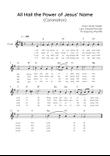 All Hail the Power of Jesus’ Name (Coronation) - Flute in G Solo With Chord & Lyrics - Easy