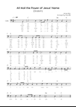 All Hail the Power of Jesus’ Name (Diadem) - Cello in C Solo With Chords & Lyrics - Easy
