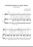 All Hail the Power of Jesus’ Name (Coronation) - Voice & Piano in D - Easy With Chord & Lyric