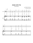 Abide With Me (Eventide) - Cello & Piano in C - Easy With Chords & Lyric