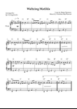 Waltzing Matilda for easy piano - Key of G Major