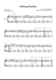 Waltzing Matilda for easy piano - Key of Eb Major