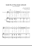 Guide Me, O Thou Great Jehovah ( Cwm Rhondda) - Trumpet & Piano in F - Easy With Chords & Lyric
