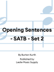 Opening Sentences - SATB - Set 2
