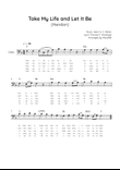 Take My Life and Let It Be - Cello in F With Chords & Lyric - Easy