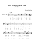 Take My Life and Let It Be - Trumpet in F With Chords & Lyric - Easy