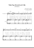 Take My Life and Let It Be - Trumpet & Piano in F - Easy With Chords & Lyric