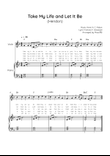Take My Life and Let It Be - Violin & Piano in F - Easy With Chords & Lyric