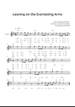 Leaning On The Everlasting Arms - Flute in D With Chords & Lyric - Easy