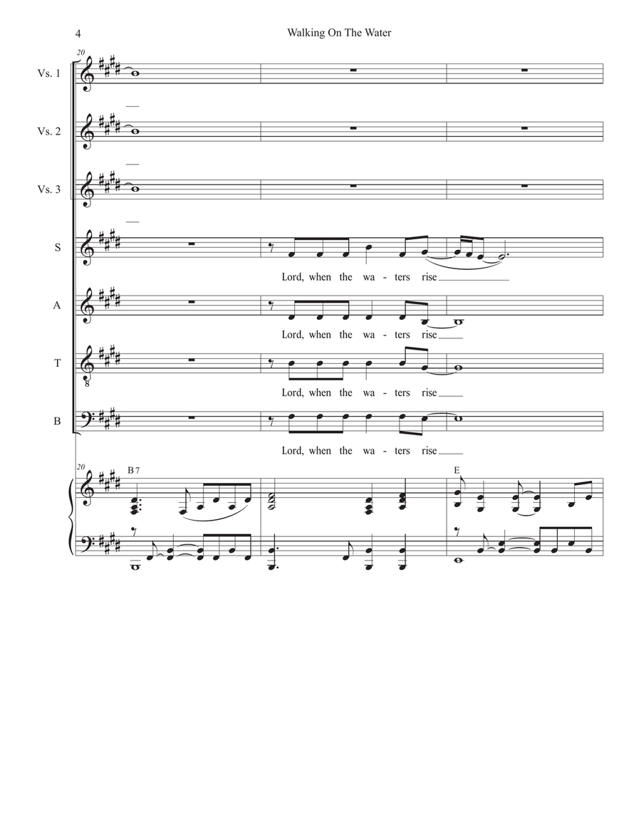 Walking On The Water (SATB) by Stephen DeCesare 4-Part - Digital Sheet Music page 4